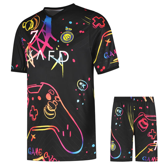 Maillot de foot Al-Nassr Ronaldo - Kit de football - Enfants et adultes