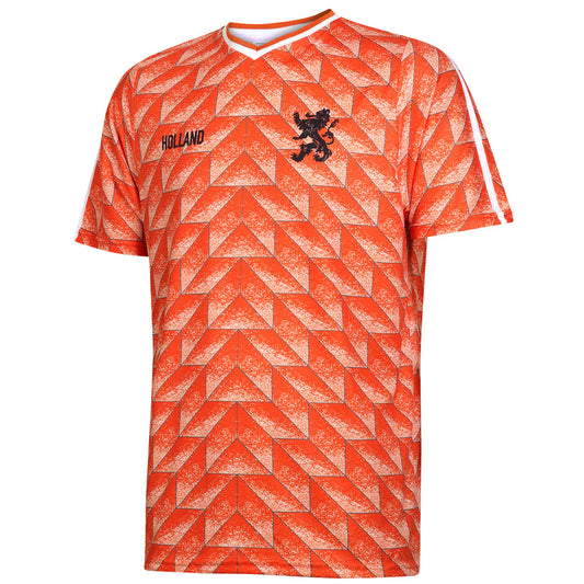 EK 88 Maillot de football Kieft - Équipe nationale des Pays-Bas - Orange - Enfants et Adultes