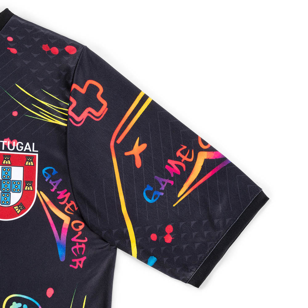 Maillot De Football Portugal Style Gaming - Enfant Et Adulte - Tissu Polyester Respirant - Design Unique Inspiré Jeux Vidéo - Pour Entraînement Et Loisir